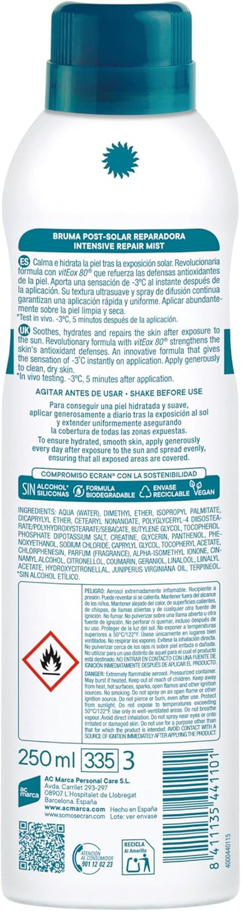 Aftersun Spray Intensive Repaier - 250 Ml