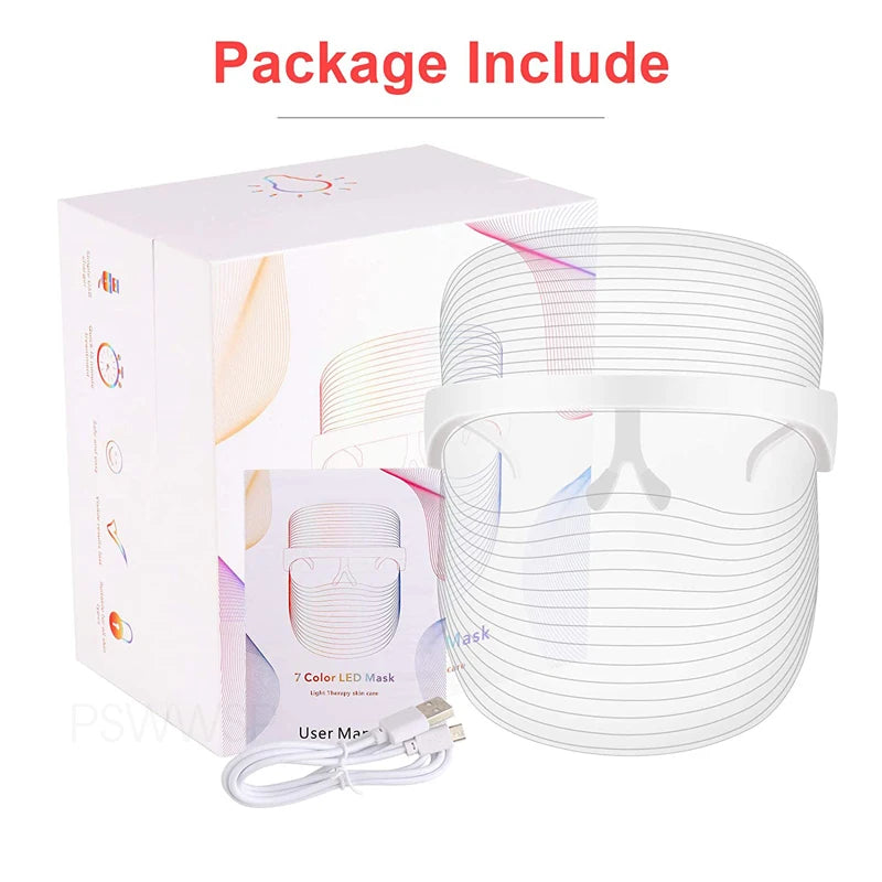 7 Color LED Facial Mask Face Beauty Mask anti Acne Korean Photon Therapy Face Care Treatment Whitening Skin Rejuvenation Machine