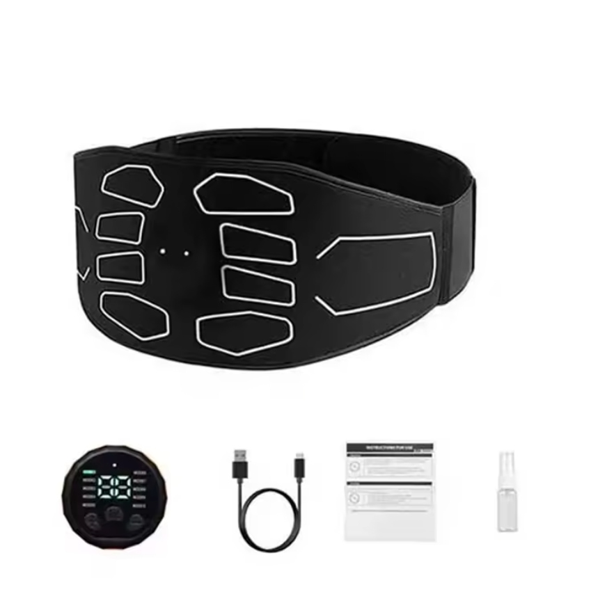 EMS Abdominal Toning Belt Electric Muscle Stimulation Muscle Toner Portable Fitness Massager Waist Trainer Body Slimming Shaping